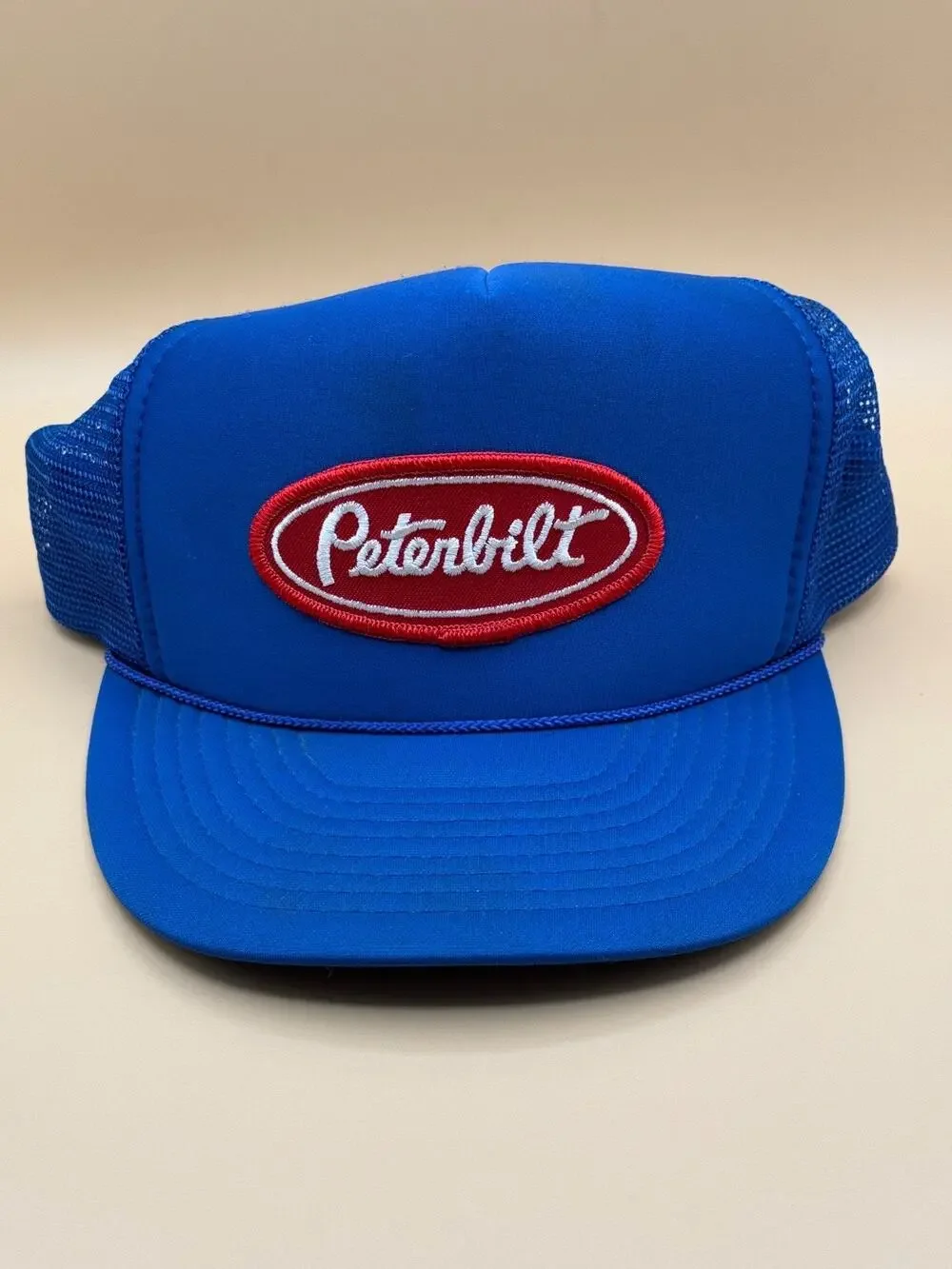 Vintage Peterbilt OTTO Blue Mesh Trucker Snapback Hat Patch Made Thailand